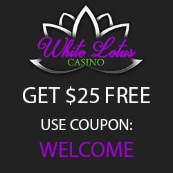 Claim $25 Free No Deposit Bonus at White Lotus Casino